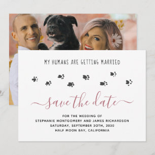 Reserve A Data Personalize Meu Casamento de Humanos Foto de Pet C