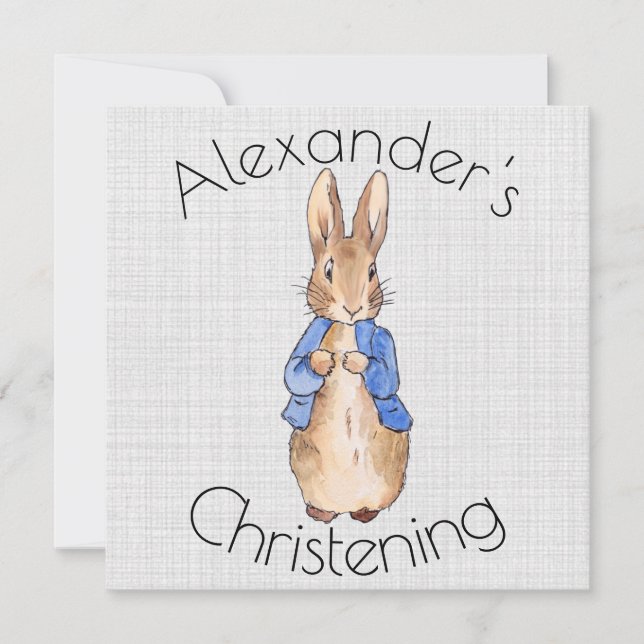 Reserve A Data Personalize Peter, o Rabbit Christening (Frente)