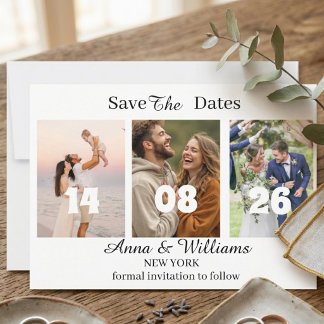Reserve A Data Personalized Photo Save the Date Invitation