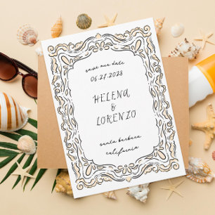 Reserve A Data Pêssego de desenho da caneta e da tinta