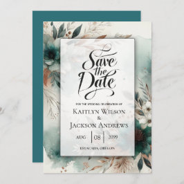 Reserve A Data Pétalas de Teal no Casamento de Sangue de Bronze