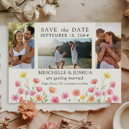 Reserve A Data Photo Set Pink Orange Floral Wedding