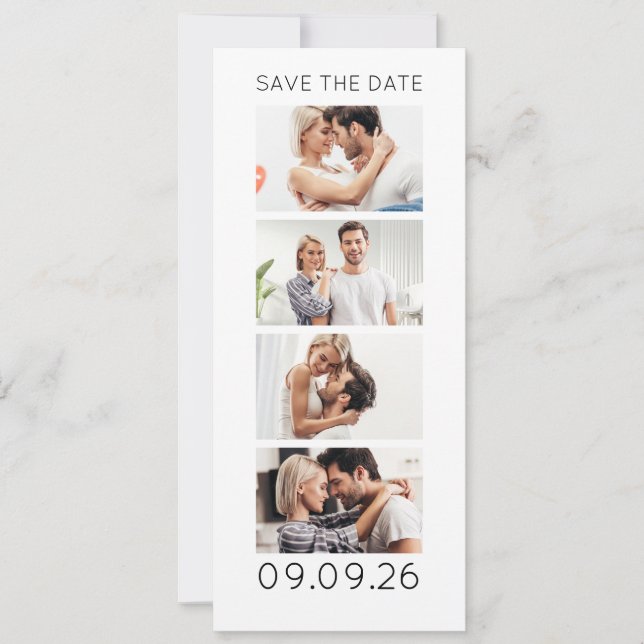 Reserve A Data Photo Strip 4 Pictures QR Code Photobooth Wedding (Frente)