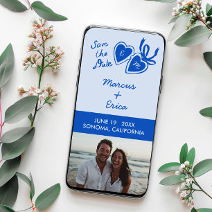 Reserve A Data Pingente Digital do Coração Foto Personalizada Sal