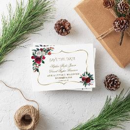 Reserve A Data Pinheiro Floral Dourado Da Burgundia De inverno Sa