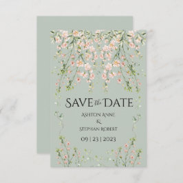 Reserve A Data Pink Blush Wildflower Sage Casamento Verde