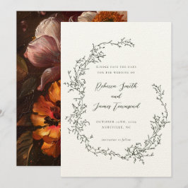 Reserve A Data Pintura Artística de Guirlanda Botânica Noiva Oliv