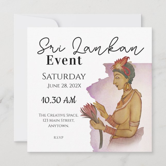 Reserve A Data Pinturas de Sigiri no Sri Lanka (Frente)