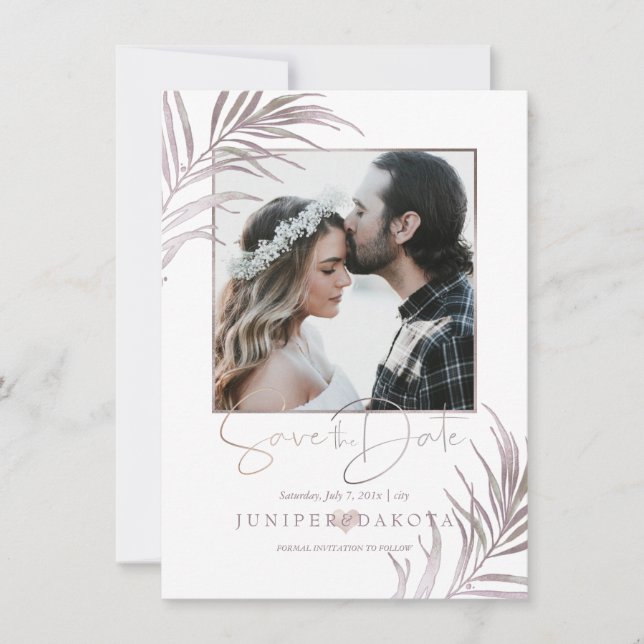 Reserve A Data PixDezines MAUVE PALMS SALVAR A DATA (Frente)