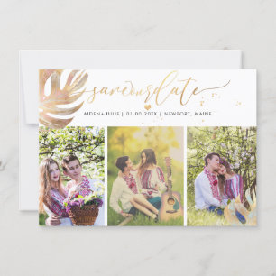 Reserve A Data PixDezines Monstera Faux Metallic Salvar Data