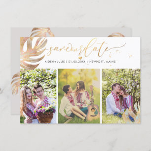 Reserve A Data PixDezines Monstera Faux Metallic Salvar Data