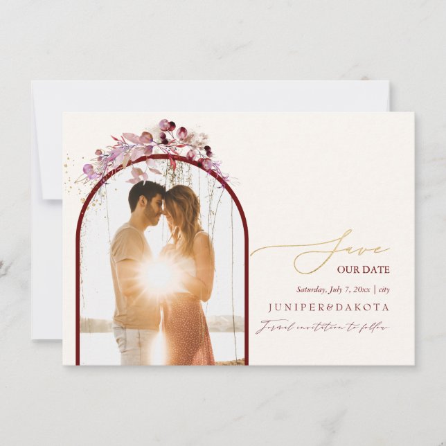 Reserve A Data PíxDezines Watercolor Wreath de Ucalyptus Autumn (Frente)