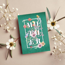 Reserve A Data Placa de Dia de as mães Floral de Aquarela Botânic