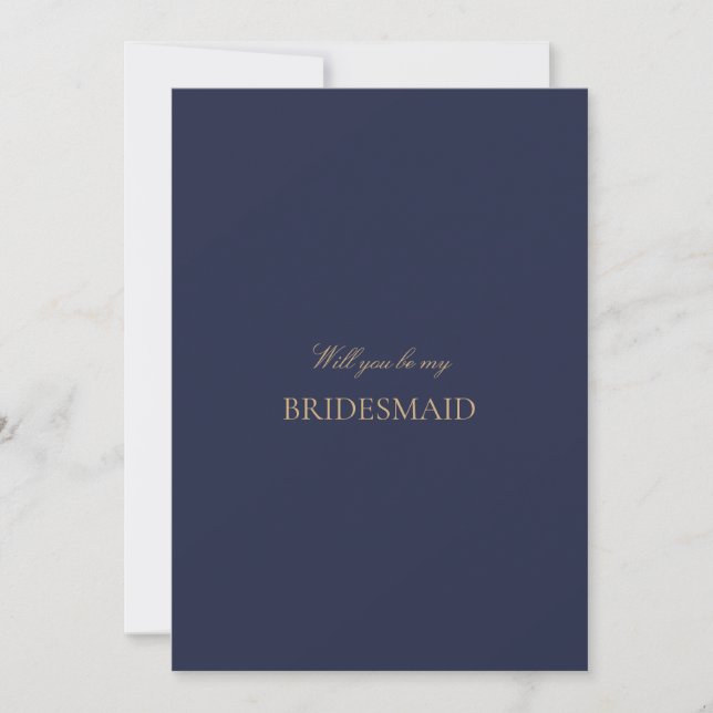 Reserve A Data Placa de Proposta Bridesmaid do Script de Marinho  (Frente)
