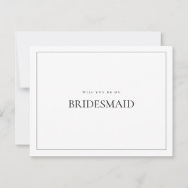 Reserve A Data Placa de Proposta da White Bridesmaid Moderna e El
