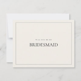 Reserve A Data Placa de Proposta de Beige Bridesmaid Moderna e El
