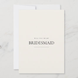 Reserve A Data Placa de Proposta de Beige Bridesmaid Moderna e El