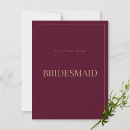 Reserve A Data Placa de Proposta de Bridesmaid Moderna e Elegante
