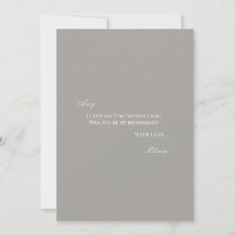 Reserve A Data Placa de Proposta do Script White & Cinza Bridesma