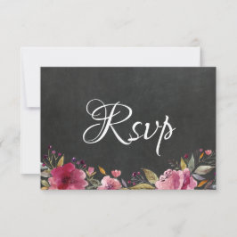 Reserve A Data Placa Rsvp De Casamento De Chalkboard Cor-De-Rosa-