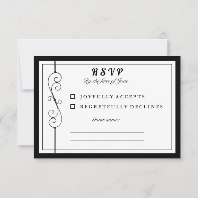 Reserve A Data Placa RSVP Elegante (Frente)