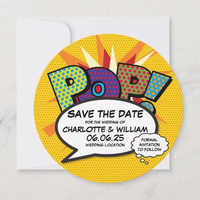 Reserve A Data POP Salve a Data Diversão Arte Pop de Quadrinhos R (Frente)
