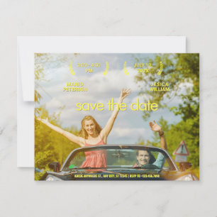 Reserve A Data Poster de casamento de fotos estéticas