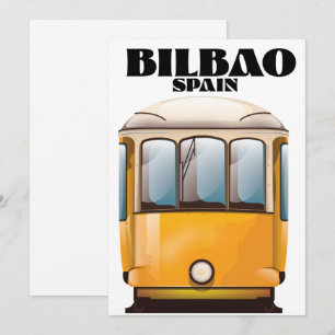 Reserve A Data Poster de viagens de elétrico de Espanha Bilbau