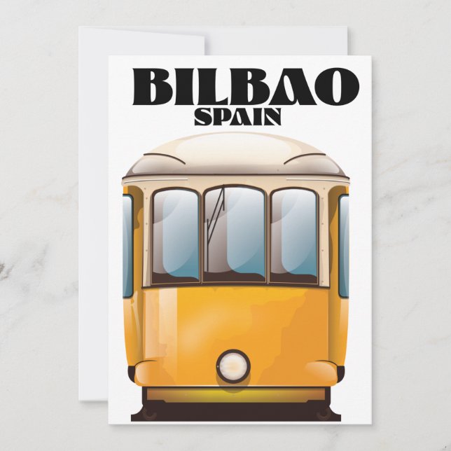 Reserve A Data Poster de viagens de elétrico de Espanha Bilbau (Frente)