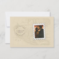 Postmark e Viagem de Carimbo de Foto Salvar a Data