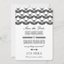 Poupar data em estilo Arte Deco Oriental Branco