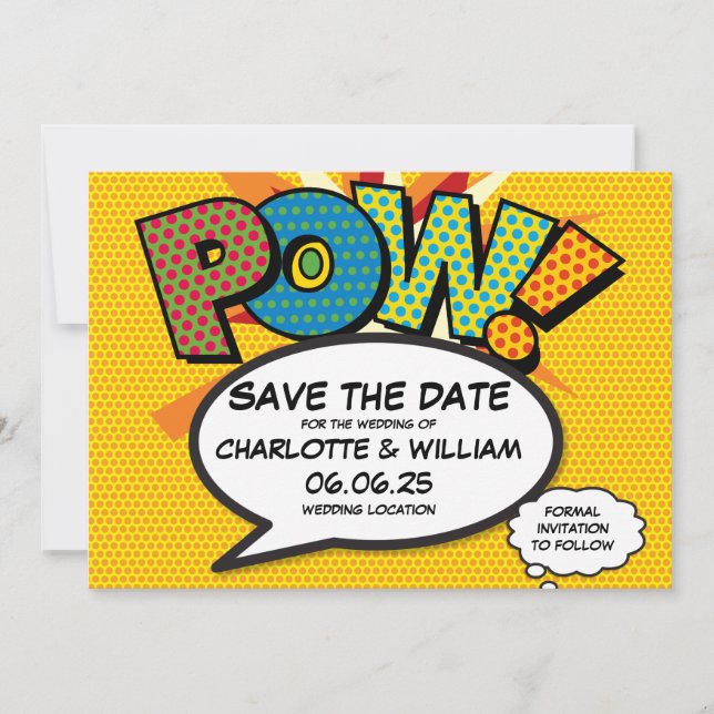 Reserve A Data POW Salve a Data Diversão Retro Quadrinhos Arte Po (Frente)