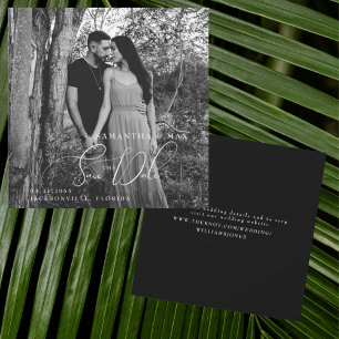 Reserve A Data Praça de Fotos de Casal B/W Salvar a Data