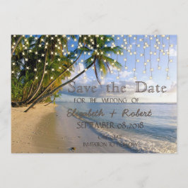 Reserve A Data Praia Tropical,Palmeira,Luzes de Corda Salve A Dat