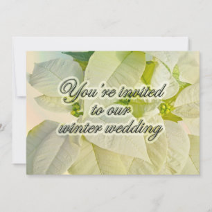 Reserve A Data Pre-Convite branco do casamento no inverno das