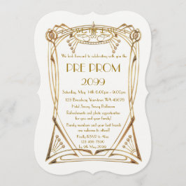 Reserve A Data Pré-PromJunior, Gatsby do Excelente, Dourado,branc