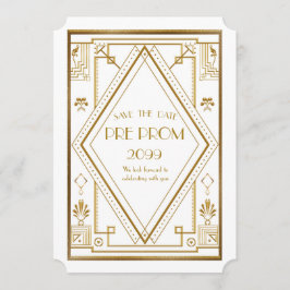 Reserve A Data Pré-PromJunior, Gatsby Excelente, Dourado, branco