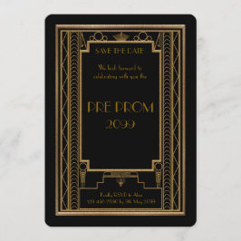 Reserve A Data Pré-PromJunior, Gatsby Excelente, Dourado, preto