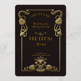 Reserve A Data Pré-PromJunior, Gatsby Excelente, Dourado, preto