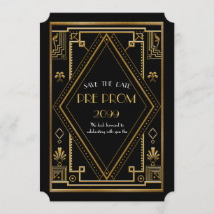 Reserve A Data Pré-PromJunior, Gatsby Excelente, Dourado, preto