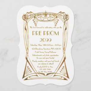 Reserve A Data Pre PromJunior, grande Gatsby, ouro, branco,