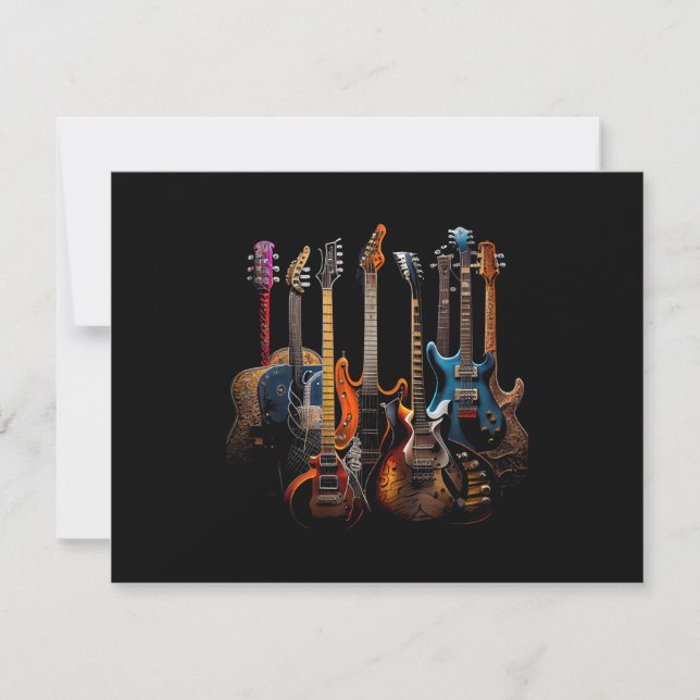 Reserve A Data Presentes guitarristas guitarras (Frente)