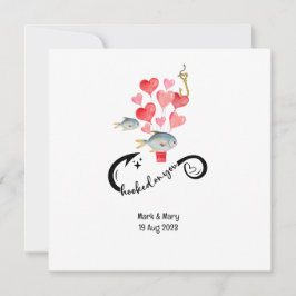 Reserve A Data Presos por você amantes da pesca Casamento Aquarel