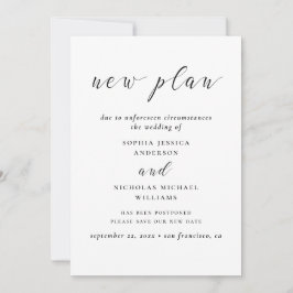 Reserve A Data Preto e branco Alterar a data. Novo plano moderno