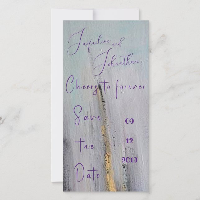 Reserve A Data Preto e Dourado Moderno Abstrato Salve a Data (Frente)