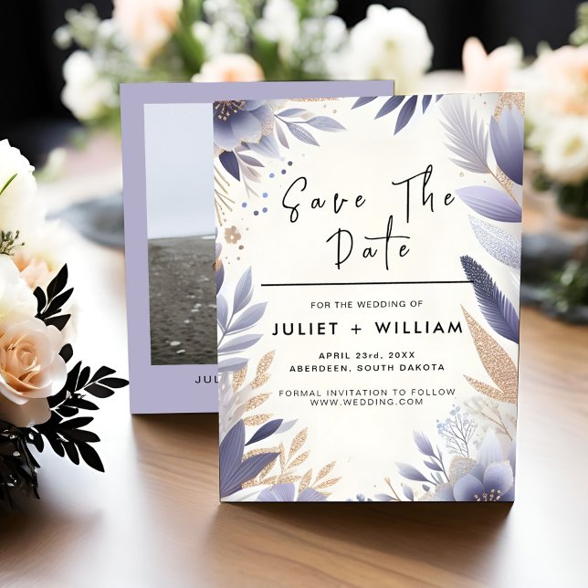 Reserve A Data Primavera de queda Lavanda de ameixa Casamento (Criador carregado)