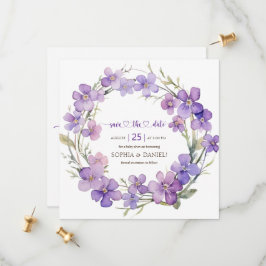 Reserve A Data Primavera Delicar Chá de fraldas de Flores Violeta