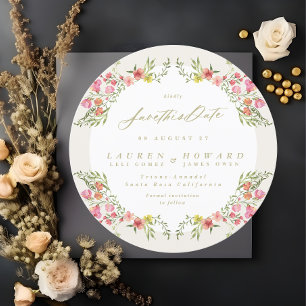 Reserve A Data primavera floral romântico elegante