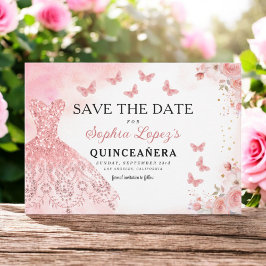 Reserve A Data Princesa Dourada Rosa Floral Quinceanera Birthday