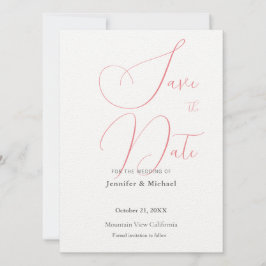 Reserve A Data Profissional de Casamento Minimalista Simples Mode
